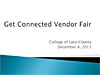 Local Vendor Fair Presentation