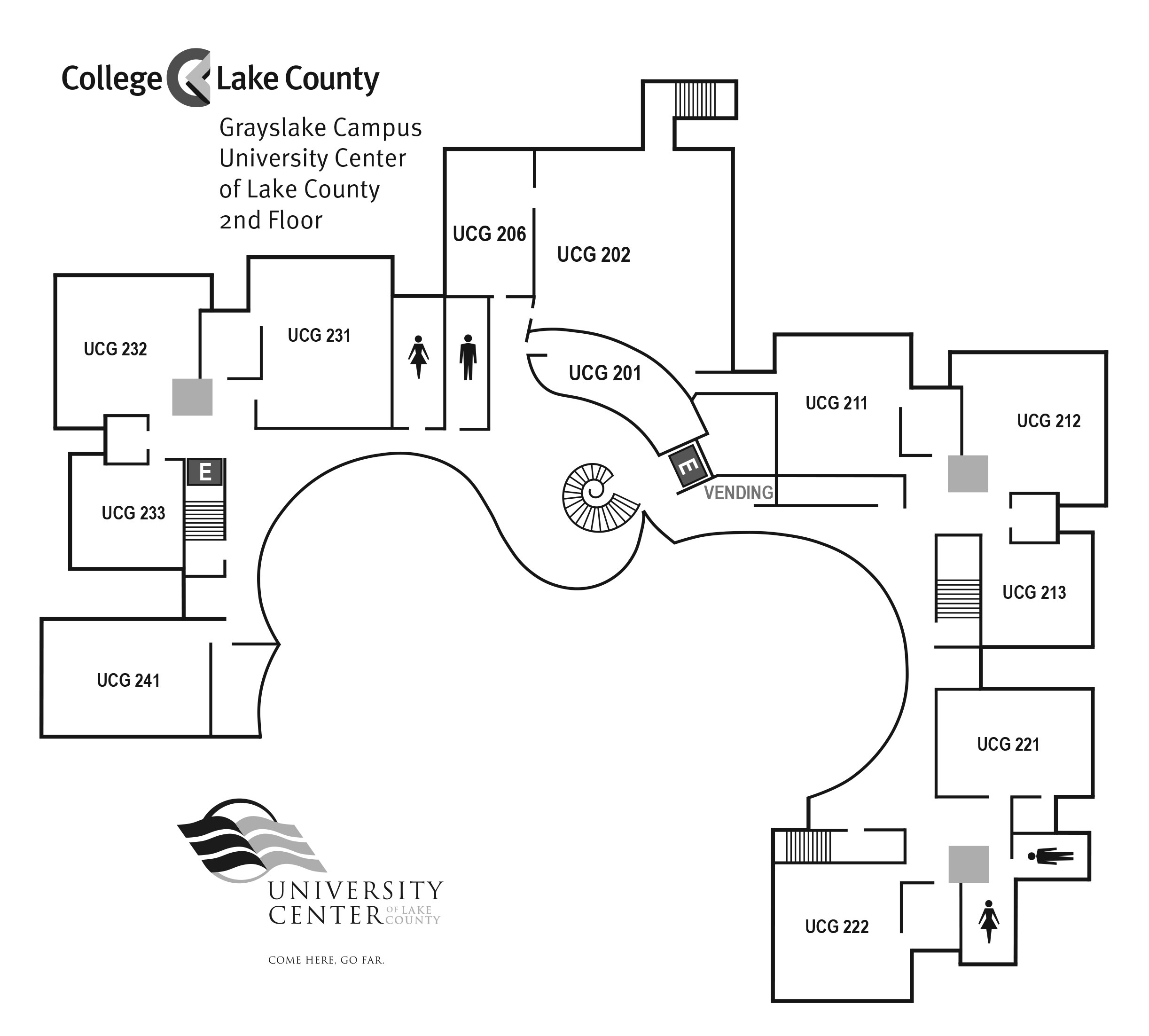 University Center Second Floor Map